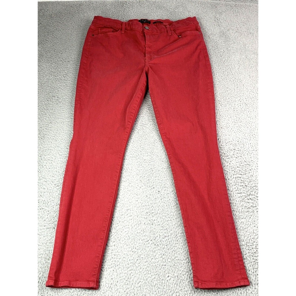 7 For All Mankind Jen7 Jeans Womens 16 Skinny Cotton Blend Leg Red Stretch